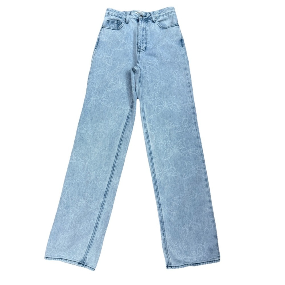Pacsun 90’s Boyfriend Jeans Butterfly Butterflies Size 26 Inseam 31” - Picture 4 of 7